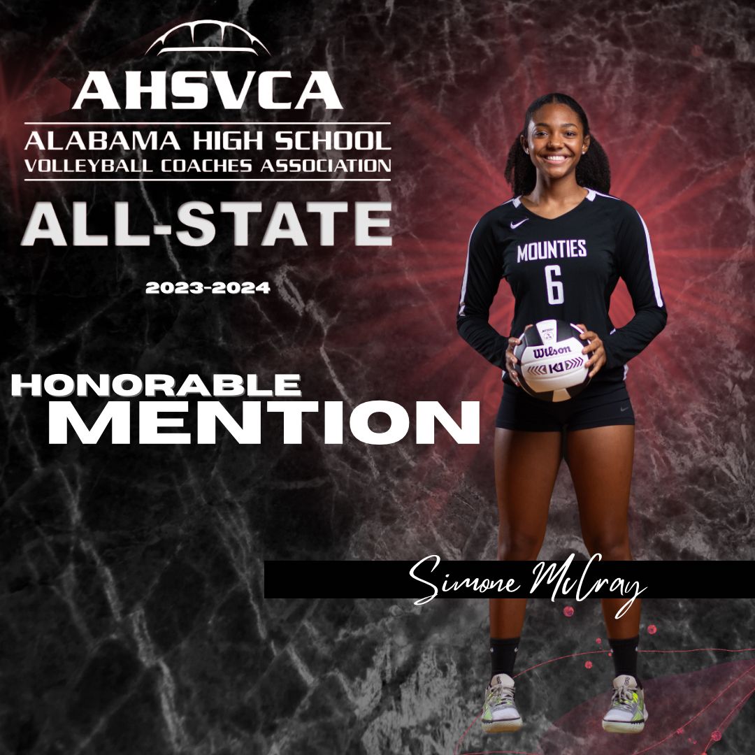 SvhsVolleyball's tweet photo. We're thrilled to announce that @Jasmine_Terry91 has been named to the AHSVCA All-State Second Team, and both @ashleypeake2025 and Simone McCray received Honorable Mention. https://t.co/gFBAuHxDFx