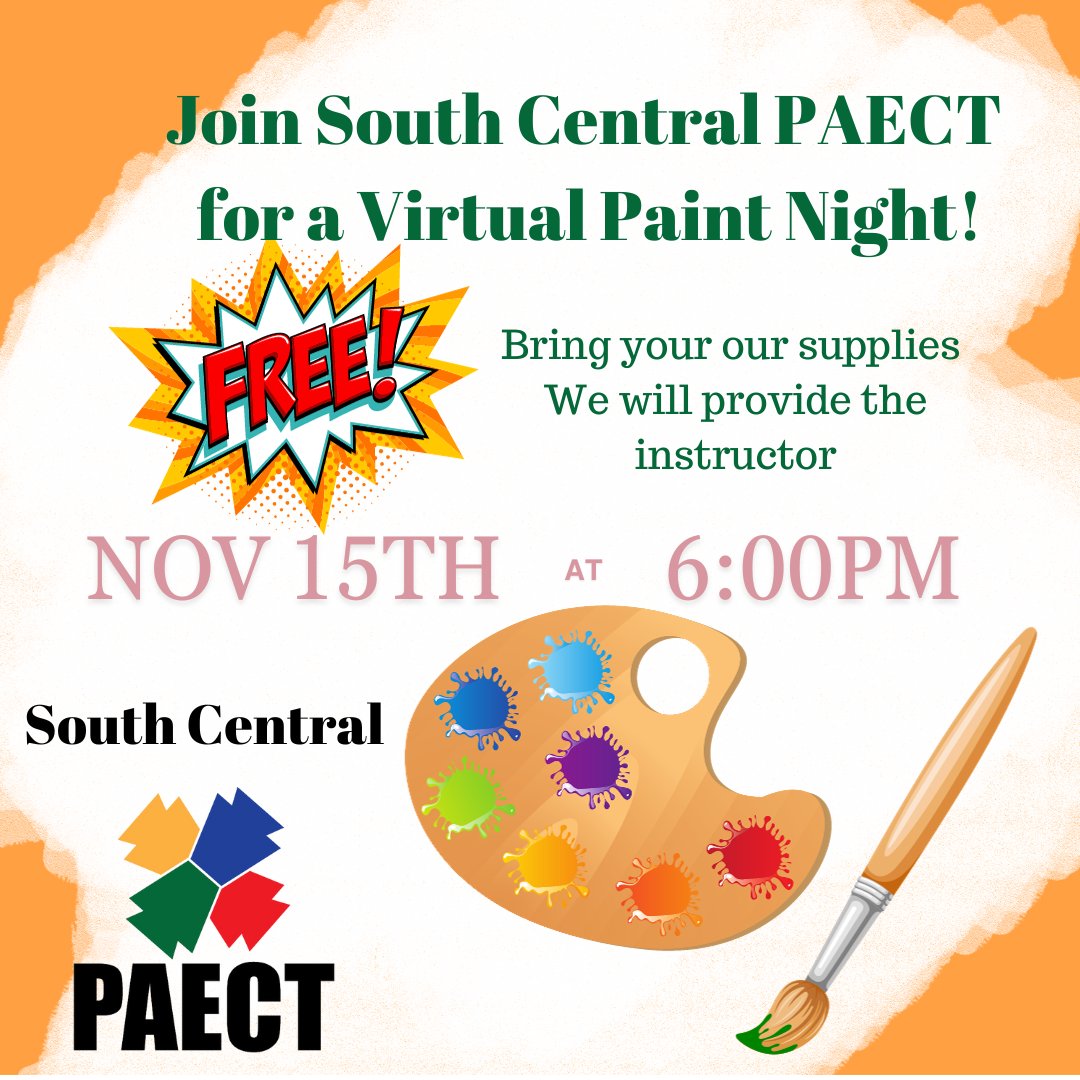 Who doesn't love a paint night... Registration bit.ly/SCPAECTPaint @SCPAECT @PAECT