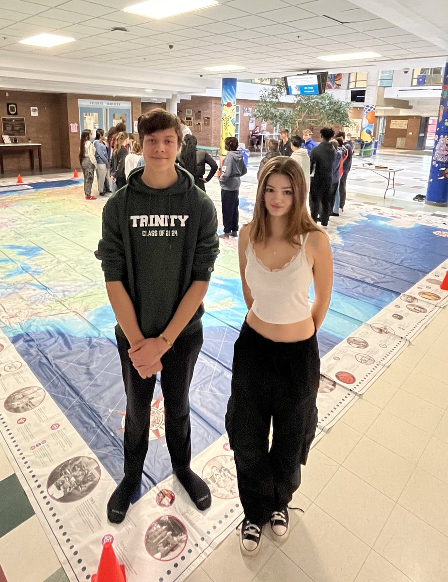 HolyTrinityOCSB's tweet image. We are learning about Indigenous lands, histories, treaties and so much more this week with the @RCGS_SGRC Indigenous Atlas of Canada Giant Map

Honoured to have 2 of our senior students open the learning with a smudge ceremony #ocsb #wearealltreatypeople  #learningpartnerships