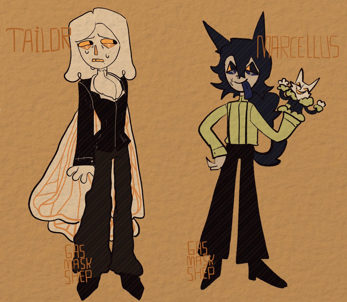 caninecadaver's tweet image. Introducing Tailor and Marcellus Hazel!
#mothoc #oc #ocart #comic