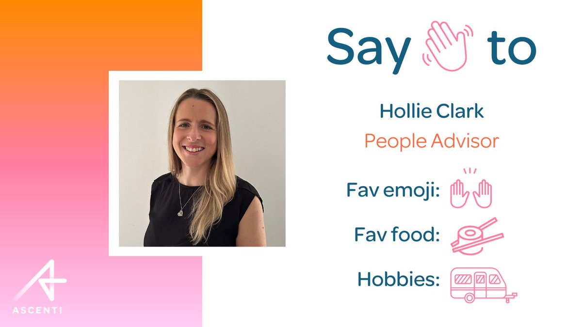 It is newbie Monday at Ascenti and we want to say hi to People Advisor, Hollie Clark.
 
Hollie joined the Ascenti People Team in September and supports managers in resolving HR matters and in creating a positive work environment.

Can you guess the fun facts about Hollie?