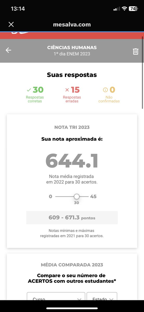 webportinari's tweet photo. Acertei mais em humanas do que em linguagens (em linguagens tava só o osso https://t.co/wY5IfACXqN