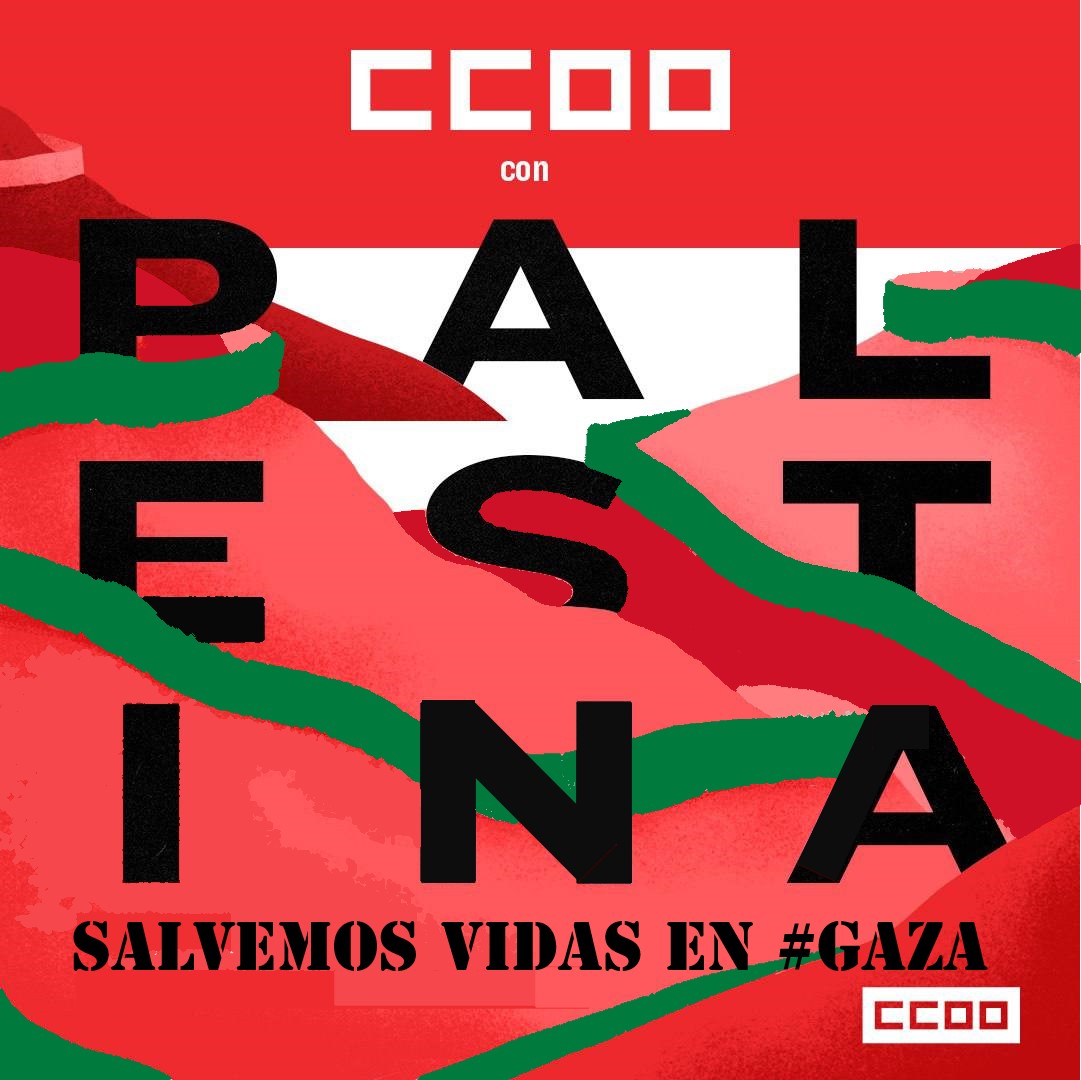 CCOO Illes Balears (@ccoobalears) on Twitter photo <a href="/CCOO/">COMISIONES OBRERAS</a> apuesta por un cese inmediato de cualquier ataque contra población civil y un alto el fuego que cese los bombardeos que están teniendo consecuencias letales sobre los habitantes de Gaza.
#CCOOConPalestina <a href="/CCOO/">COMISIONES OBRERAS</a> apuesta por un cese inmediato de cualquier ataque contra población civil y un alto el fuego que cese los bombardeos que están teniendo consecuencias letales sobre los habitantes de Gaza.
#CCOOConPalestina