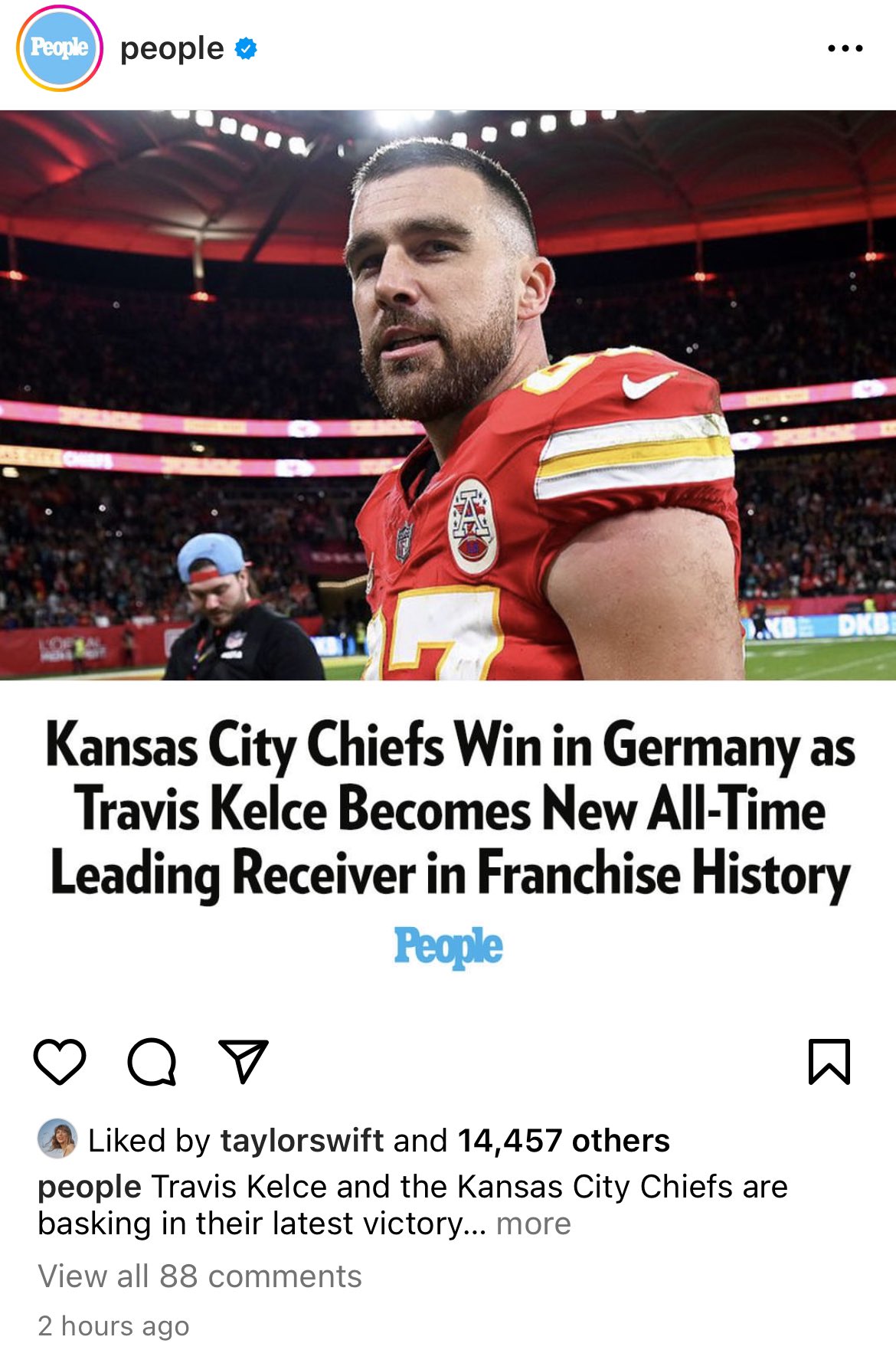 Kansas City Chiefs Win in Germany, Travis Kelce Becomes All-Time