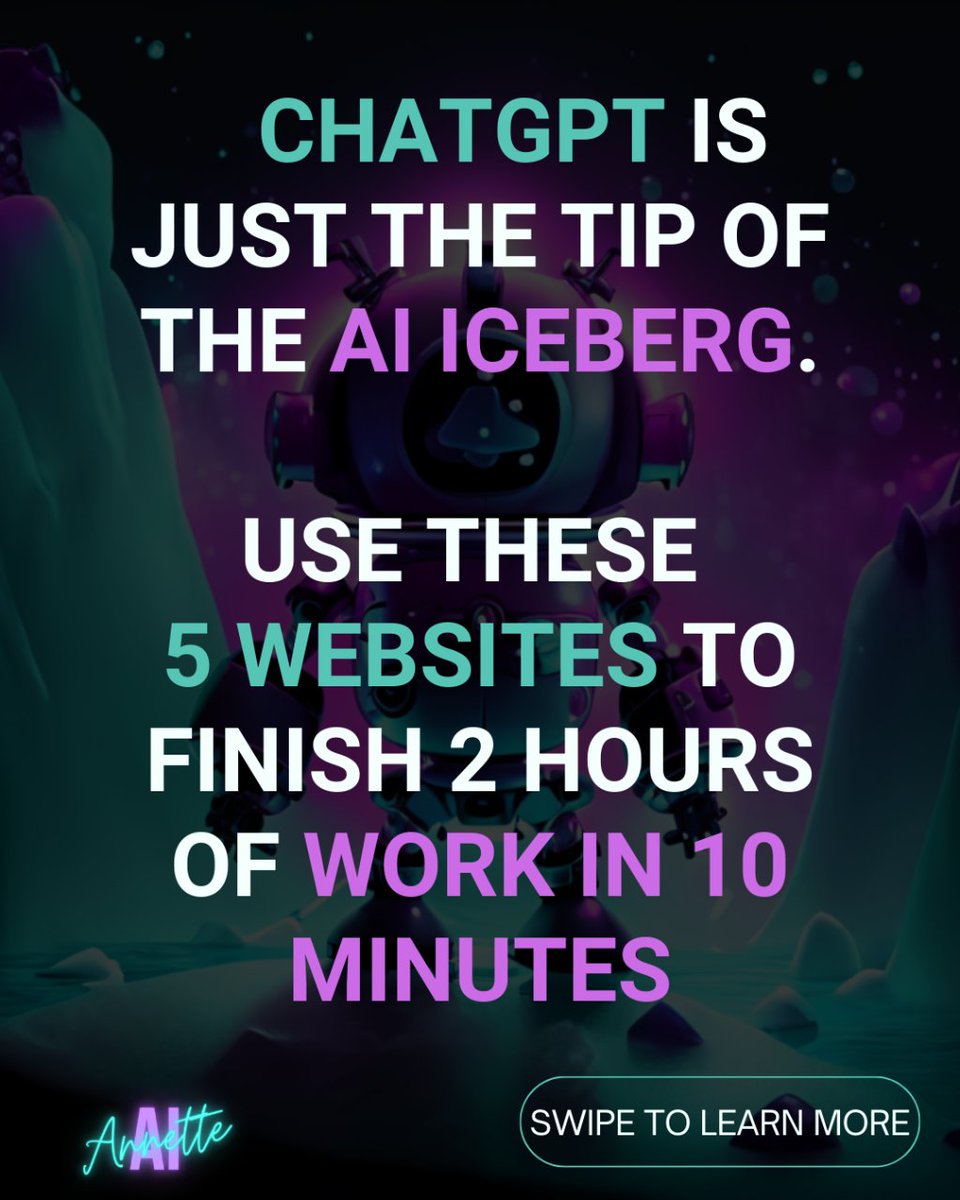 KaizenNoon's tweet photo. ๐ค ChatGPT is just the tip of the AI iceberg. ๐ป๐๏ธ
#AI #ProductivityHacks #TimeSavingTips #aitoolsyouneed #makeaiyourcopilot #chatGPT https://t.co/F9hLRjWx3c