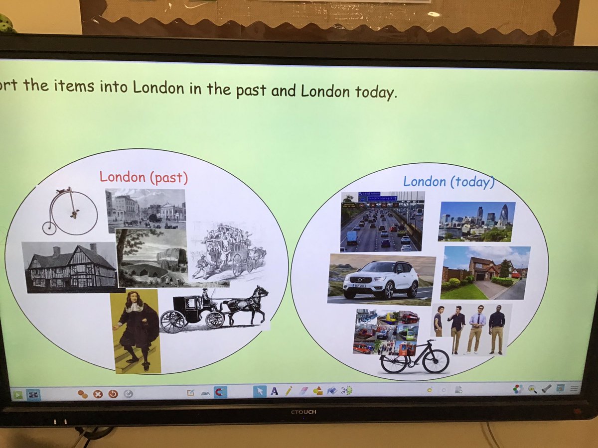 MrsCoenMPA's tweet photo. We have been looking at the text, The Queen’s Hat,and learning about London landmarks. As part of this we looked at how cities and everyday objects have changed over time and sorted them into past and present. #moorsidepa #moorsidepaeyfs #moorsidepahistory https://t.co/7283KslVOv