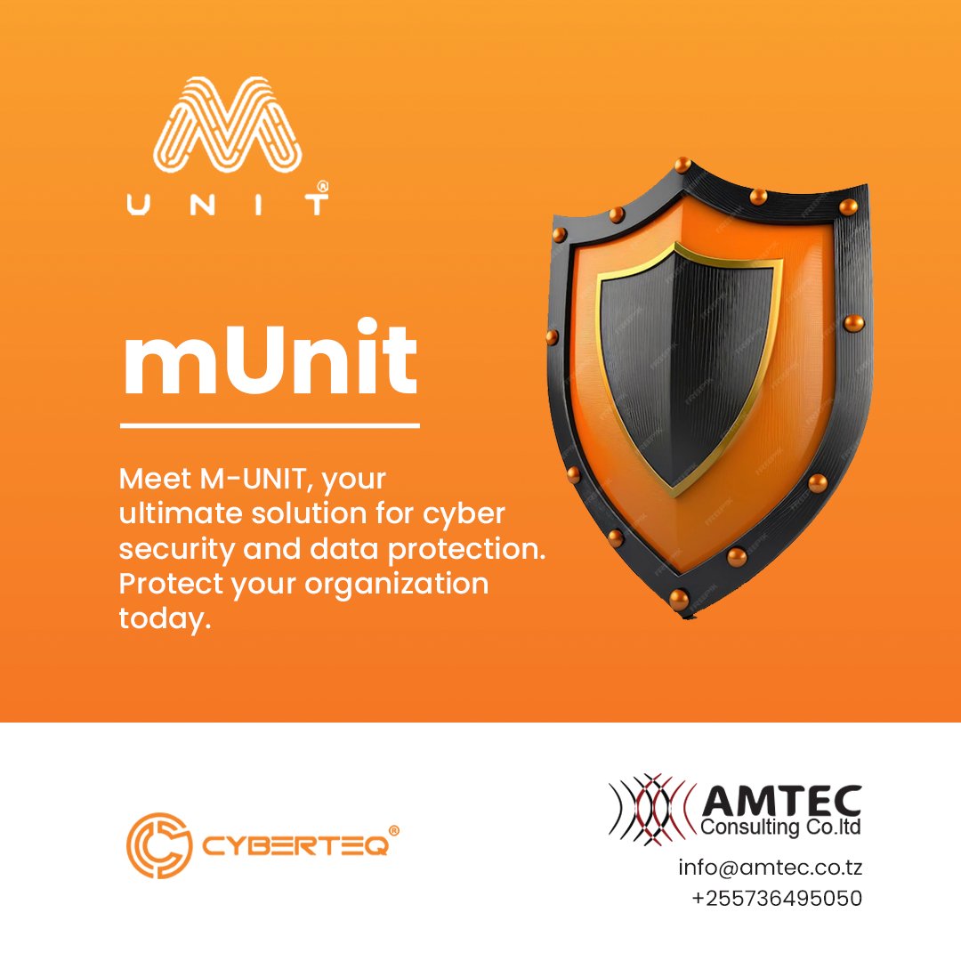 amtecconsulting's tweet image. Meet M-UNIT, your ultimate solution for cyber security and data protection. Protect your organization today.  #MUNIT