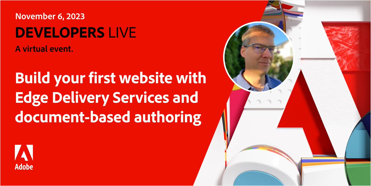 🌐 Coming up in 1 hour at #AdobeDevelopers Live: 

"Build Your First Website with Edge Delivery Services and Document-based Authoring." 

Join Markus Haack for a step-by-step guide on creating your first site using using Adobe's cutting-edge tools in #AEM: developerevents.adobe.com/events/details…