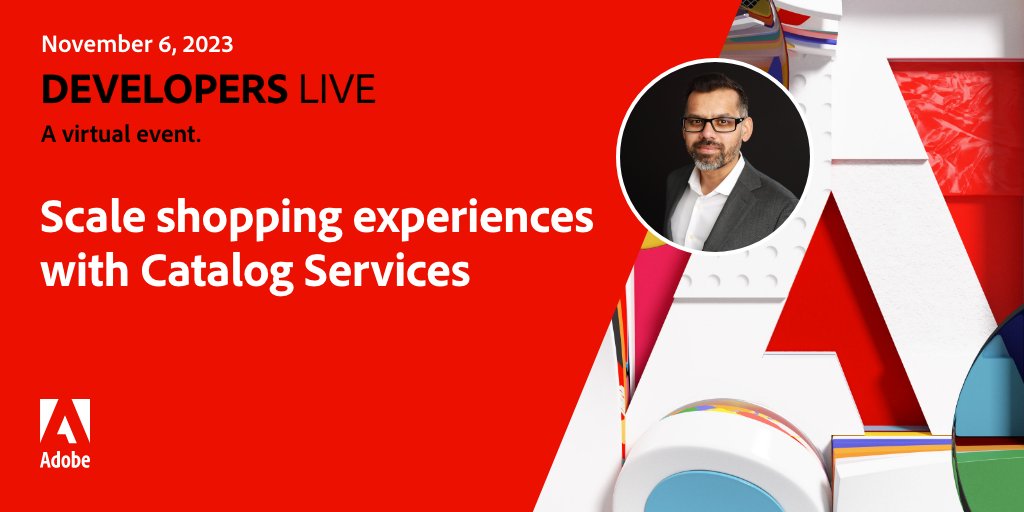 📈 Happening in 1 hour: "Scale Shopping Experiences with Catalog Services" at #AdobeDevelopers Live. 

Learn to manage complex product assortments and deliver rapid shopping experiences with Fahd Siddiqui: developerevents.adobe.com/events/details… #AdobeCommerce