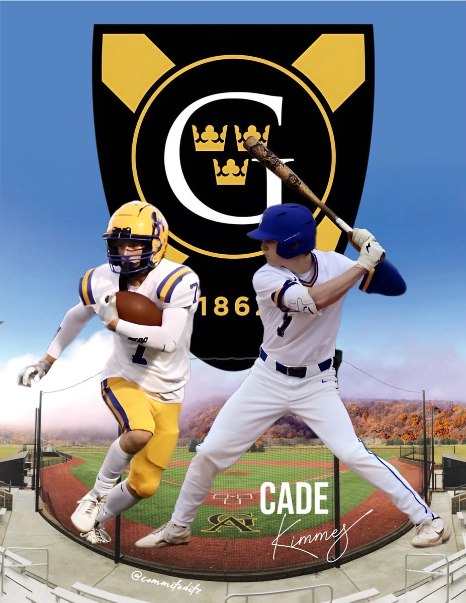 I am extremely excited and blessed to announce my commitment to Gustavus Adolphus College to continue my academic, baseball and football career! I would like to thank my family, coaches and teammates who have helped me along the way!#GoGusties