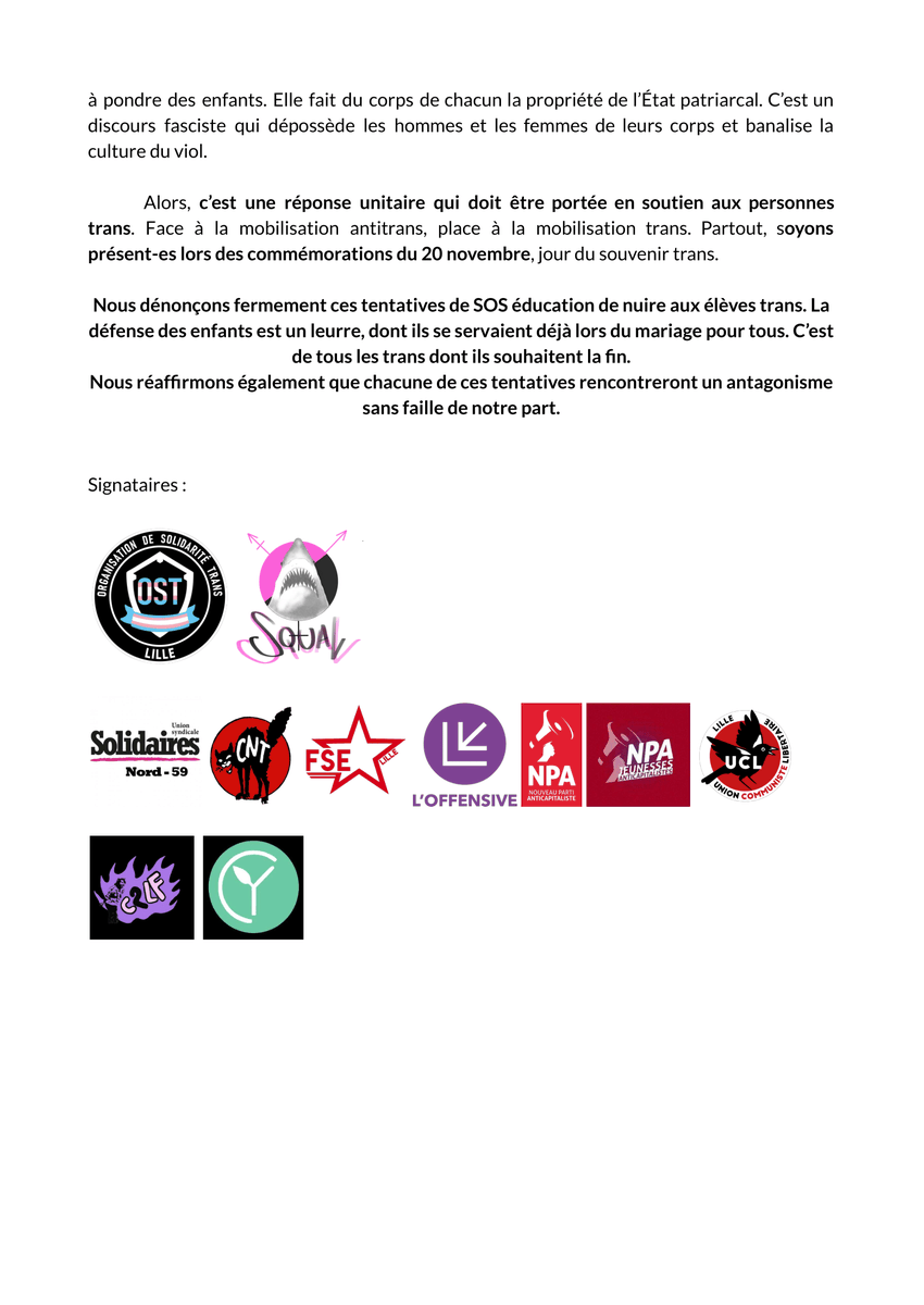 OST_Lille's tweet photo. 🏳️‍⚧️ Tracts anti-trans dans les boîtes à lettres à Villeneuve d'Ascq : réponse unitaire contre une campagne de de haine anti-trans.

Communiqué ⬇️ https://t.co/ECXOVqvDm5