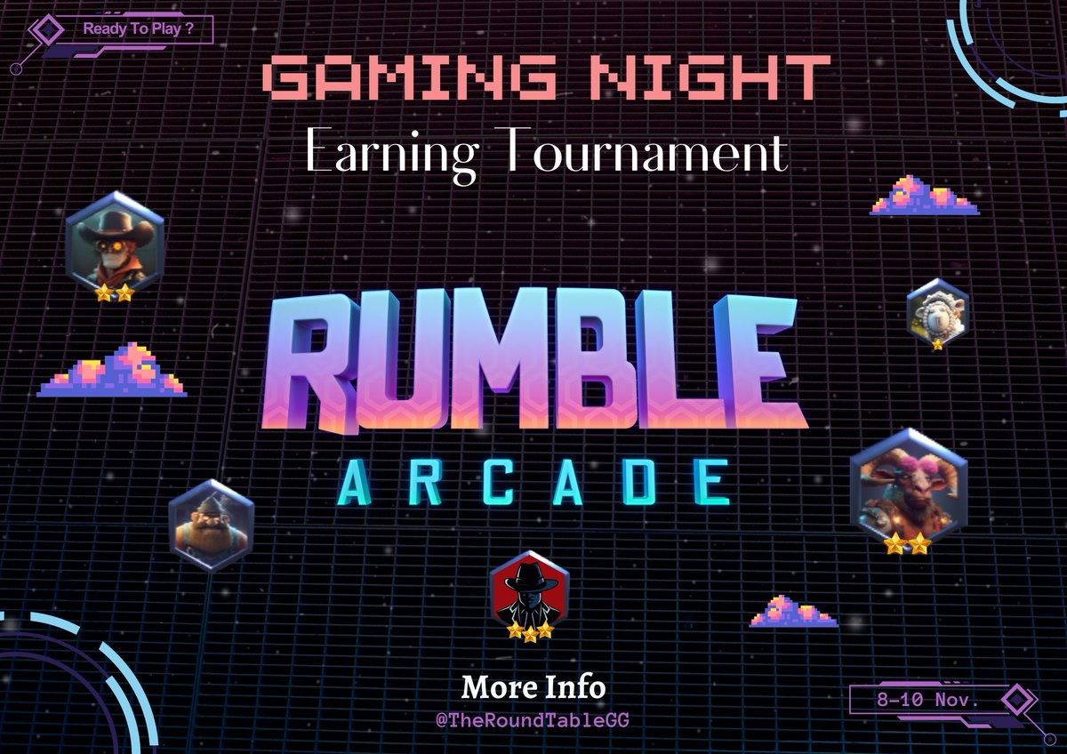 🎮🚀 Hey Gamerz #TRTTournament is ON! We've teamed up with @RumbleArcade to put on a blast of a tourney! Gear up Nov 8, 6AM PST/ 2PM UTC for your chance at a Skyborne Genesis Immortal winner takes all There'll be owned.gg FCFS Game League Merc codes for grabs👇🏼