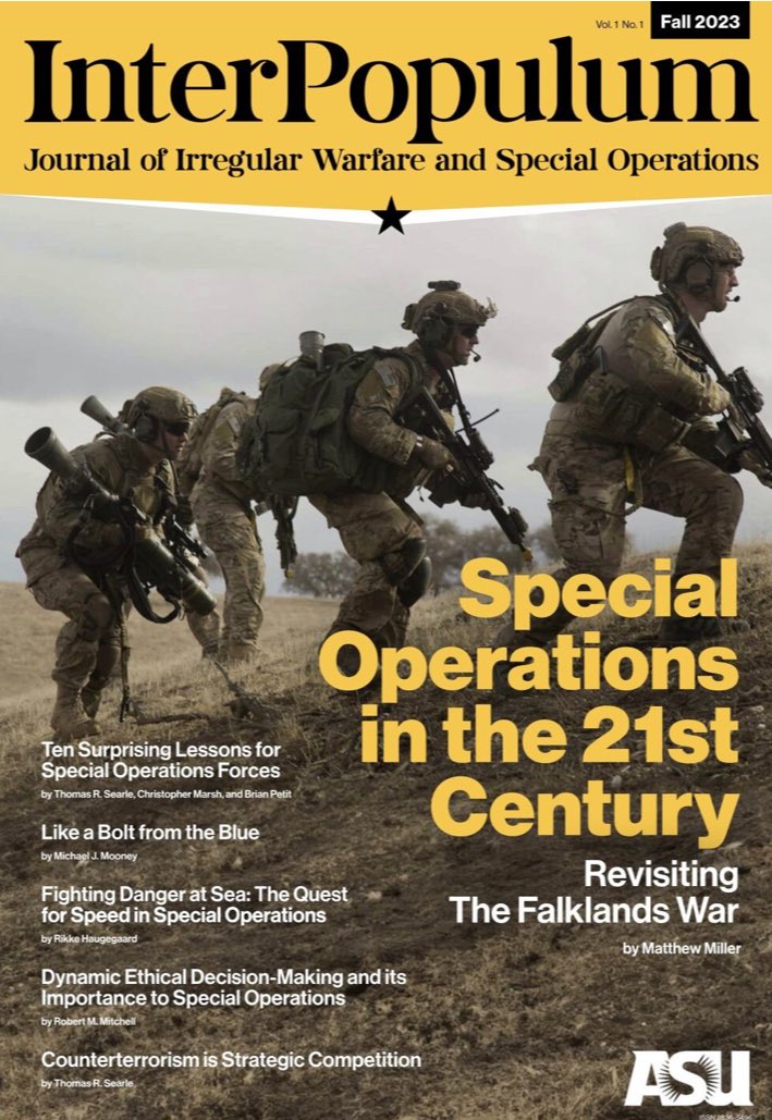 martijnkitzen's tweet photo. New Journal! Inter Populum: The Journal of Irregular Warfare and Special Operations. Proud to be on the editorial board for this open access outlet that offers a unique, peer- reviewed platform for both scholars and practitioners. Submissions welcome! 👇

https://t.co/C0k7XxeBQw https://t.co/u5cX83iaaF