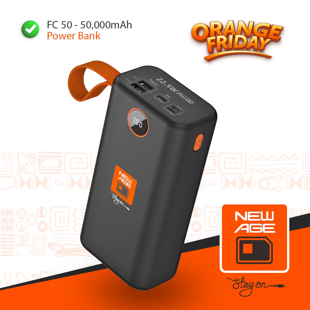 New Age 50000mAh PD Power Bank - 1 Charge = 3 Weeks of Power