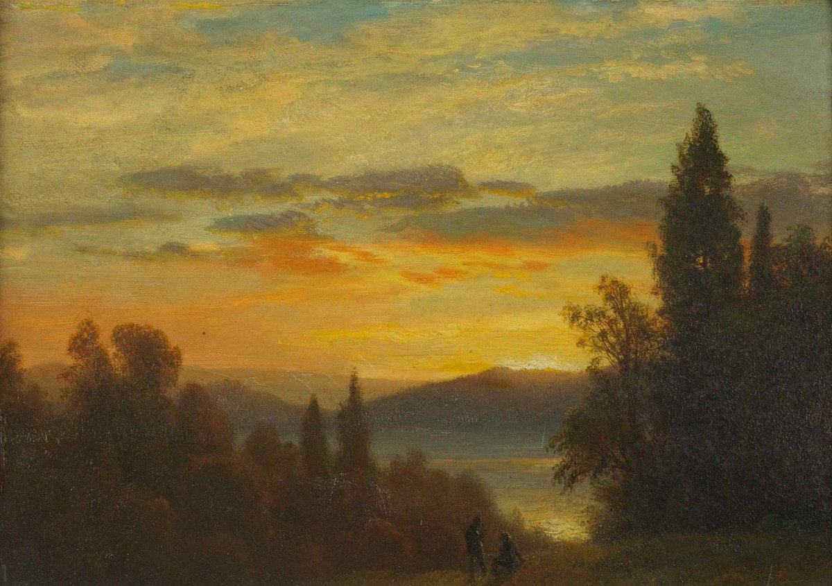 On the Hudson River Near Irvington by Albert Bierstadt, 1866-1870.
#albertbierstadt #landscapes