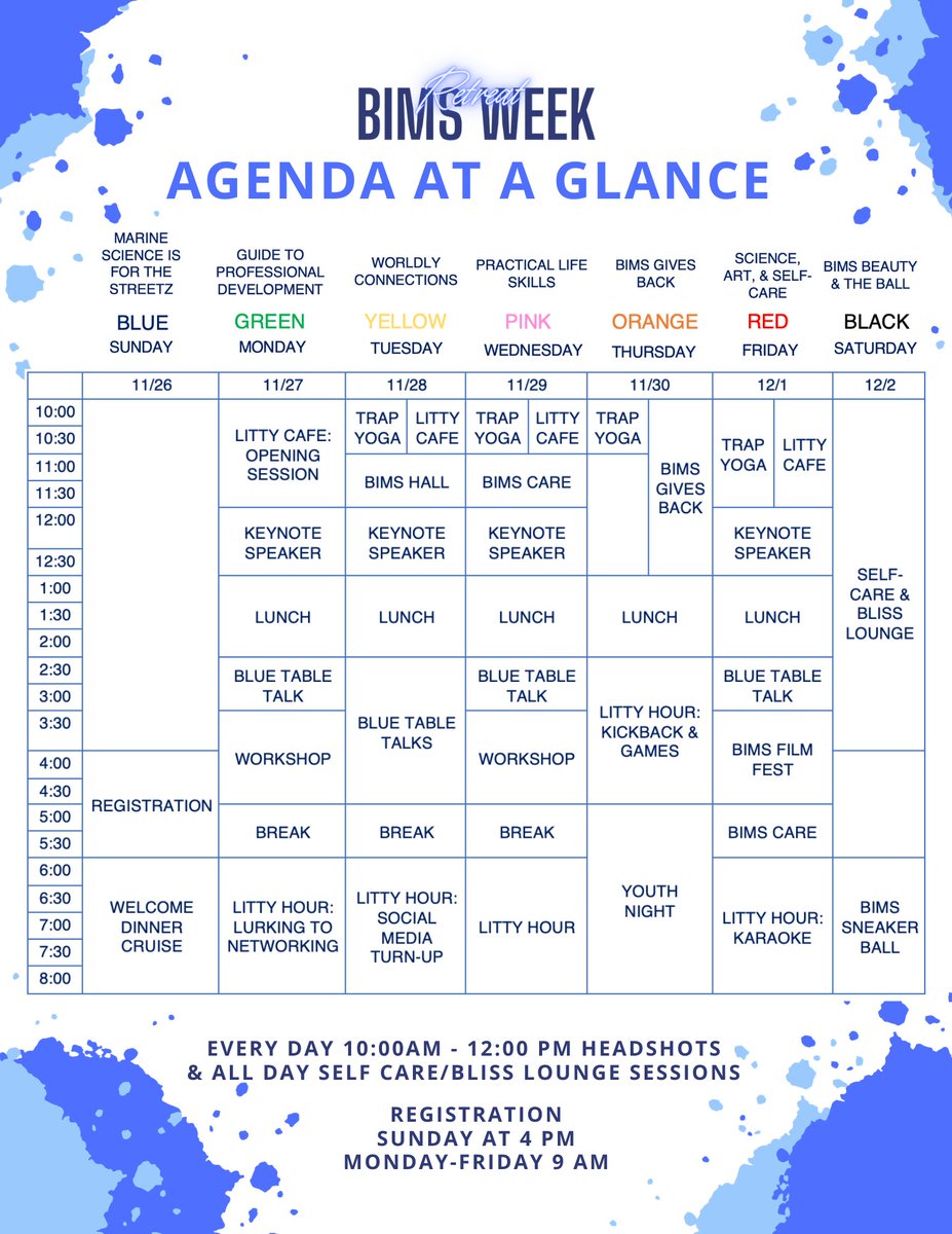 BIMS Week 2023, Agenda at a Glance! Which day are you most excited for?