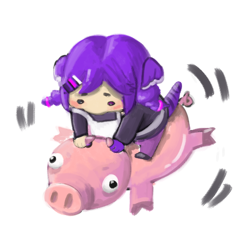 Artsuki 「pig rider 」|Agitoのイラスト