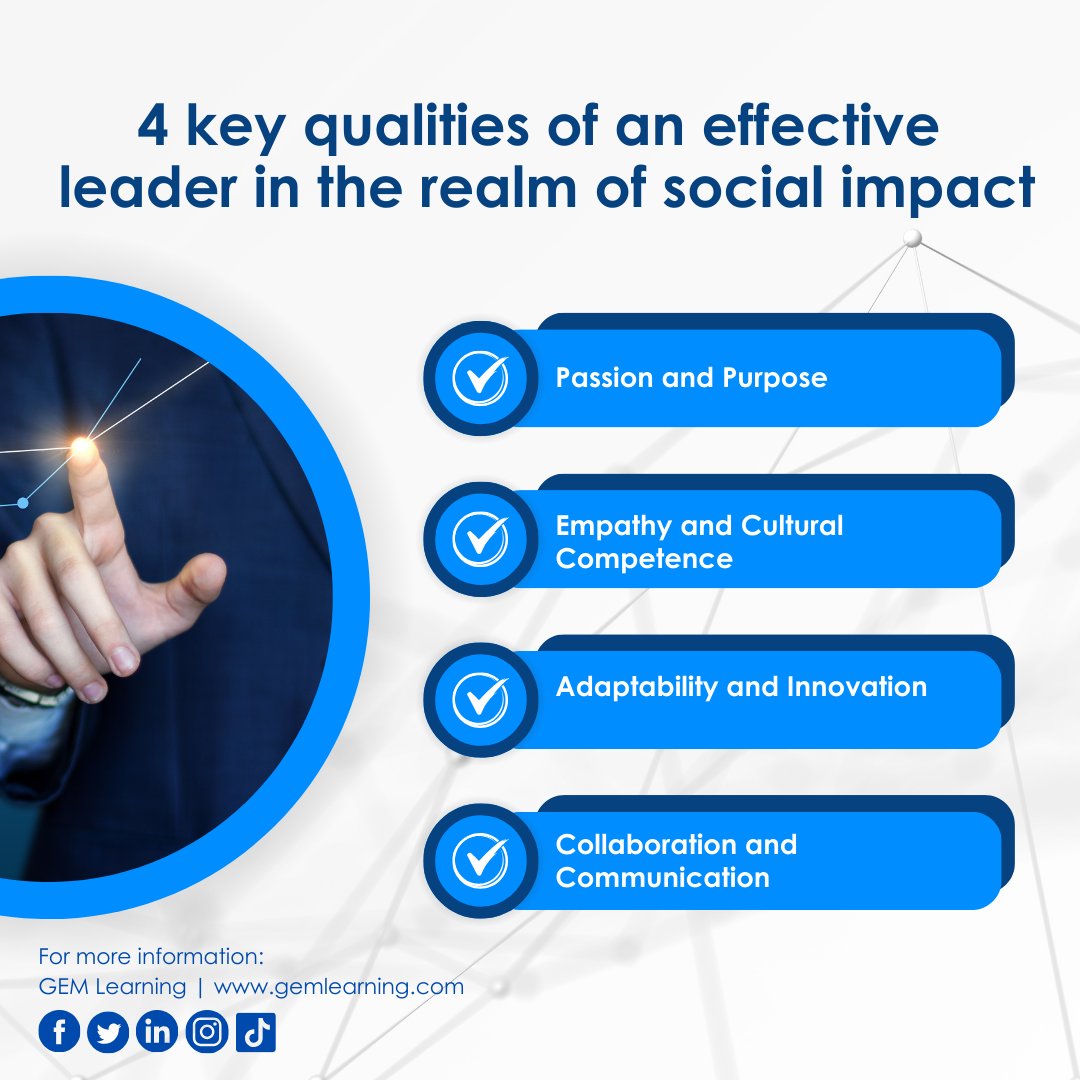 GemLearning's tweet image. 🌟 Effective leaders in social impact share 4 key qualities:
1. Passion &amp;amp; Purpose 💪
2. Empathy &amp;amp; Cultural Competence ❤️
3. Adaptability &amp;amp; Innovation 🚀
4. Collaboration &amp;amp; Communication 🤝

#Leadership #SocialImpact #Newyork #GOLD #Japan