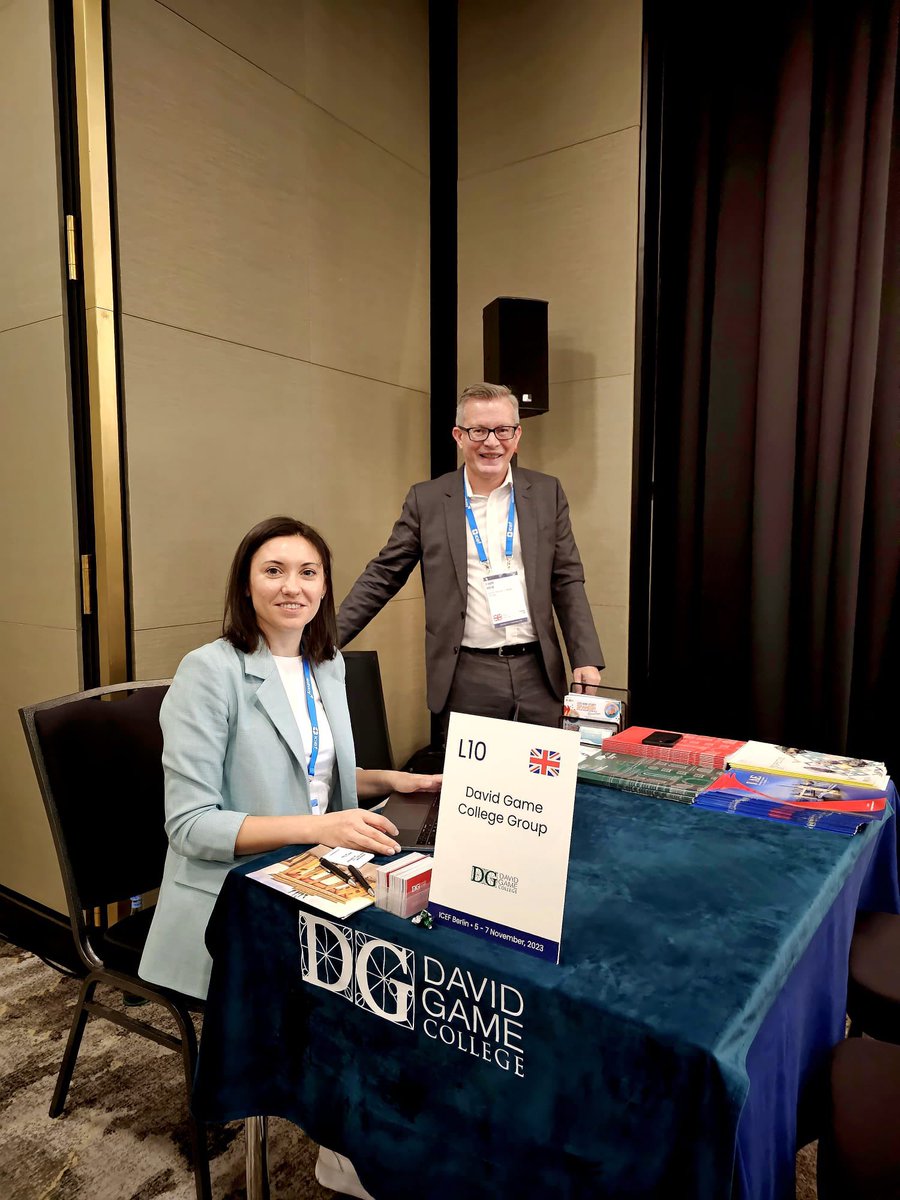 DavidGame's tweet photo. We’re in Berlin!
You can find us at the ICEF Berlin show at table L10, come and say hello to us and @spanish_express 👏✨The event is open now until 7th November.
.
.
.
.
.
.
.
.
.
#icef #icefberlin #berlin #school #college #boardingschool #davidgamecollege #davidgame #alevel https://t.co/uCIxi3Bflb