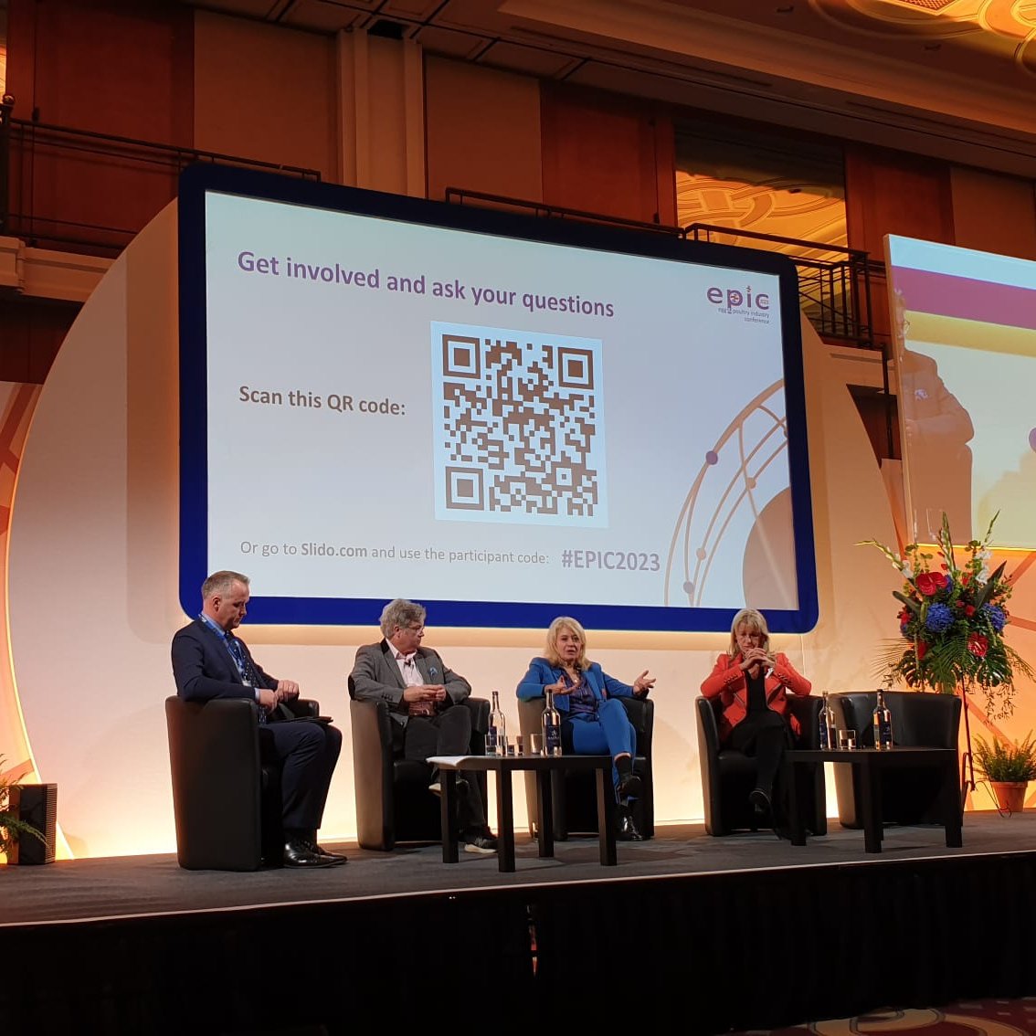 NFU_Poultry's tweet image. Wide ranging #EPIC2023 Q&amp;amp;A session covering retailer pressures 🛒 Avian Influenza preparedness &amp;amp; risk assessments ❗️  communicating with consumers 💬 a level playing field for trade 🌎 and national food strategy 🍳🍗