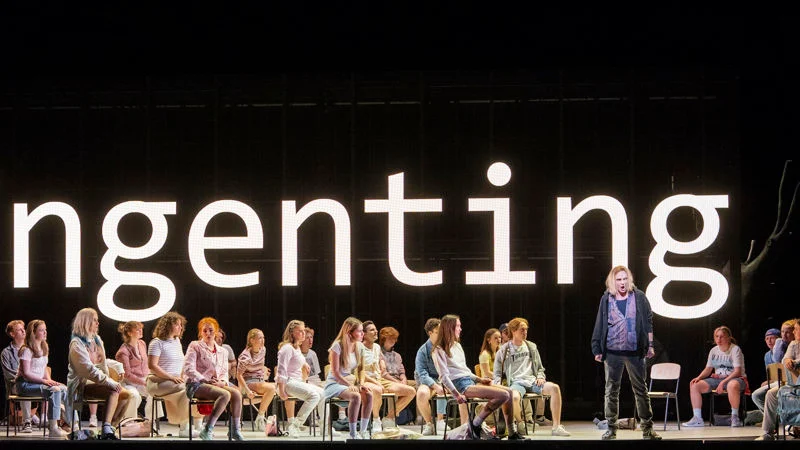 davidbruce's tweet photo. The entire run of Nothing (#Ingenting) in Oslo is all but sold out and it was packed with young people when I went. I might be a bit biased, but if opera houses care about getting younger audiences involved in opera, they should put this show on now! #opera https://t.co/tS8JPpE2TA
