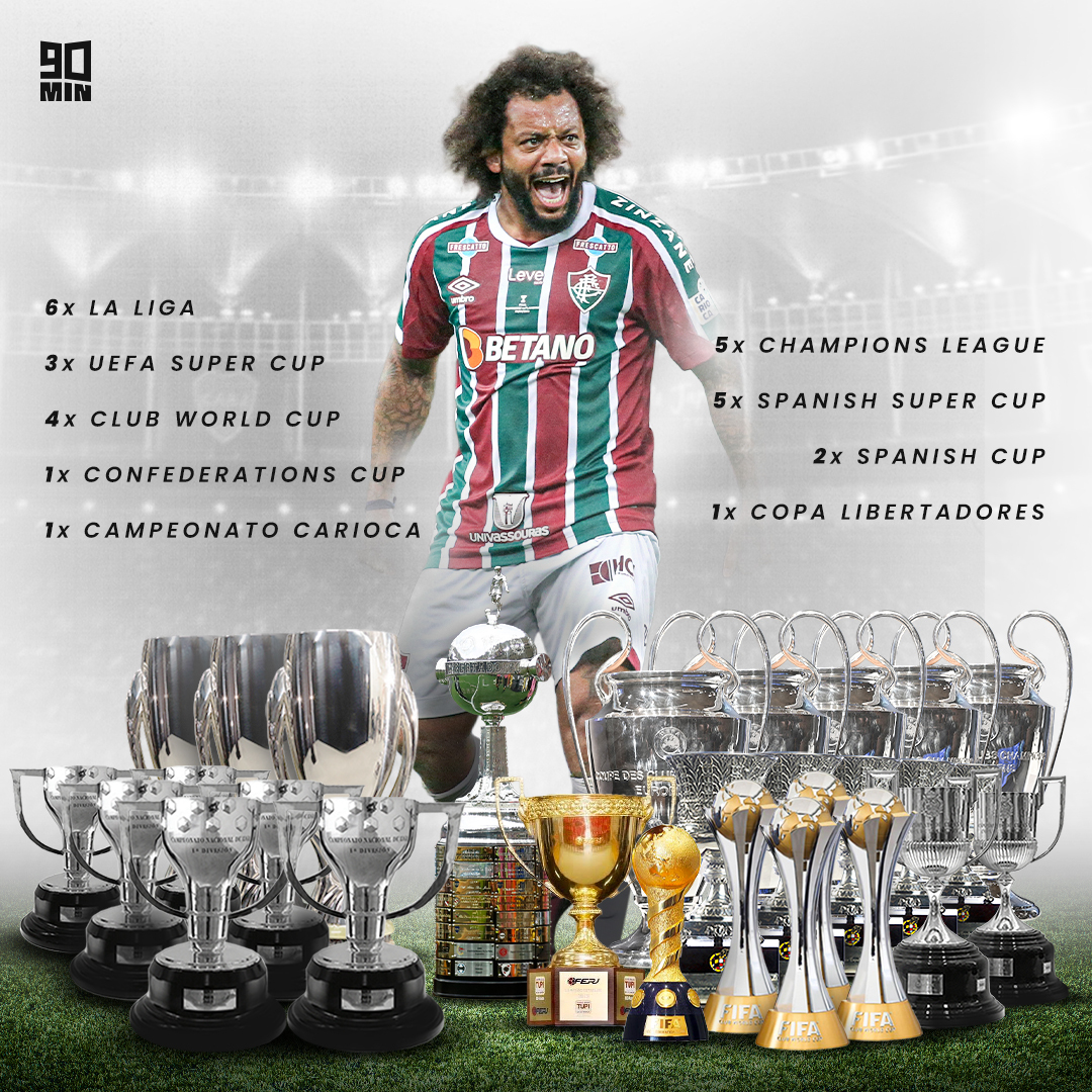 How many trophies has Marcelo won? Complete list of titles for Real Madrid,  Brazil and Fluminense