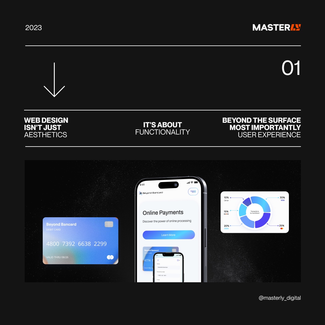 masterly_design's tweet image. 🌐 Web design isn't just about aesthetics; it's about user experience. Imagine a site where everything you need is a click away. That's top-notch UI/UX! #UIUXDesign #UserFriendly