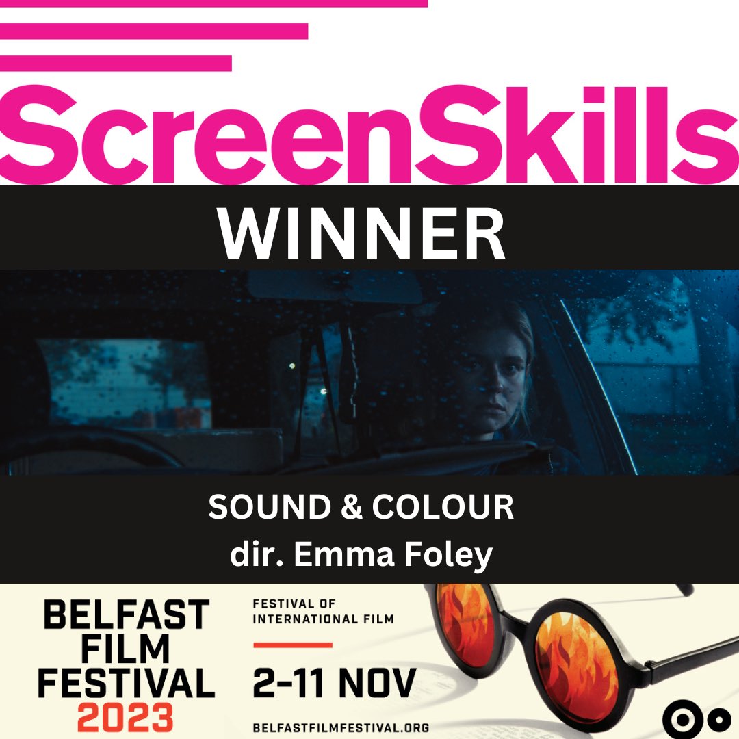 BelfastFilmFes1's tweet photo. SCREEN SKILLS SHORT COMPETITION WINNER

And the top prize in the short's prize competition goes to the wonderful SOUND &amp; COLOUR dir. Emma Foley 

With an honourable mention for THE FINAL NAIL IN THE COFFIN dir. Conor Kehelly https://t.co/HpdgBzp8CV