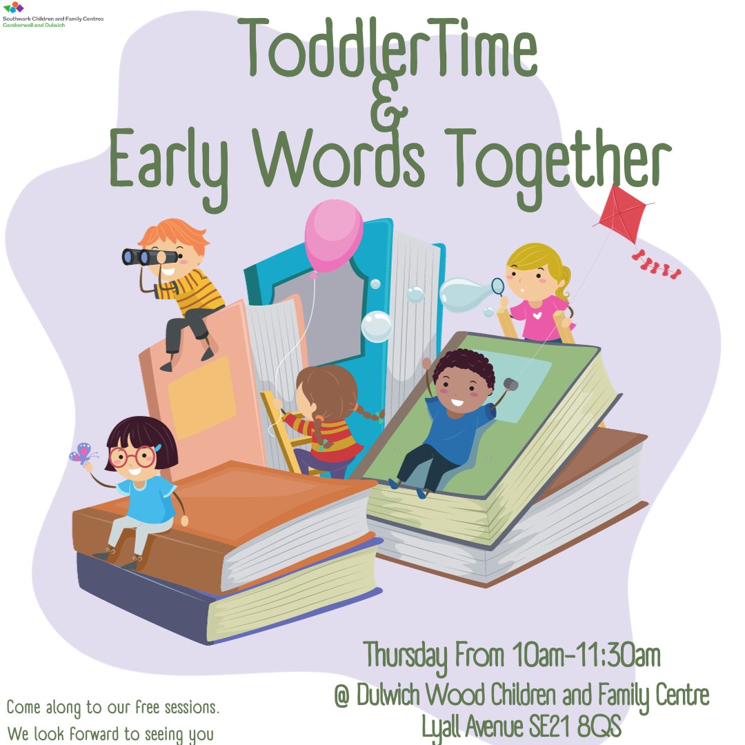 C_D_cfc's tweet image. Come and play and get tips &amp;amp; ideas for learning through play and build up your confidence in supporting your children&apos;s communication, language and literacy skills.

Running every Thursday at Dulwich Wood from 10am-11:30am
 #earlylearning #earlyyearsmatters #earlyyearsdevelopment