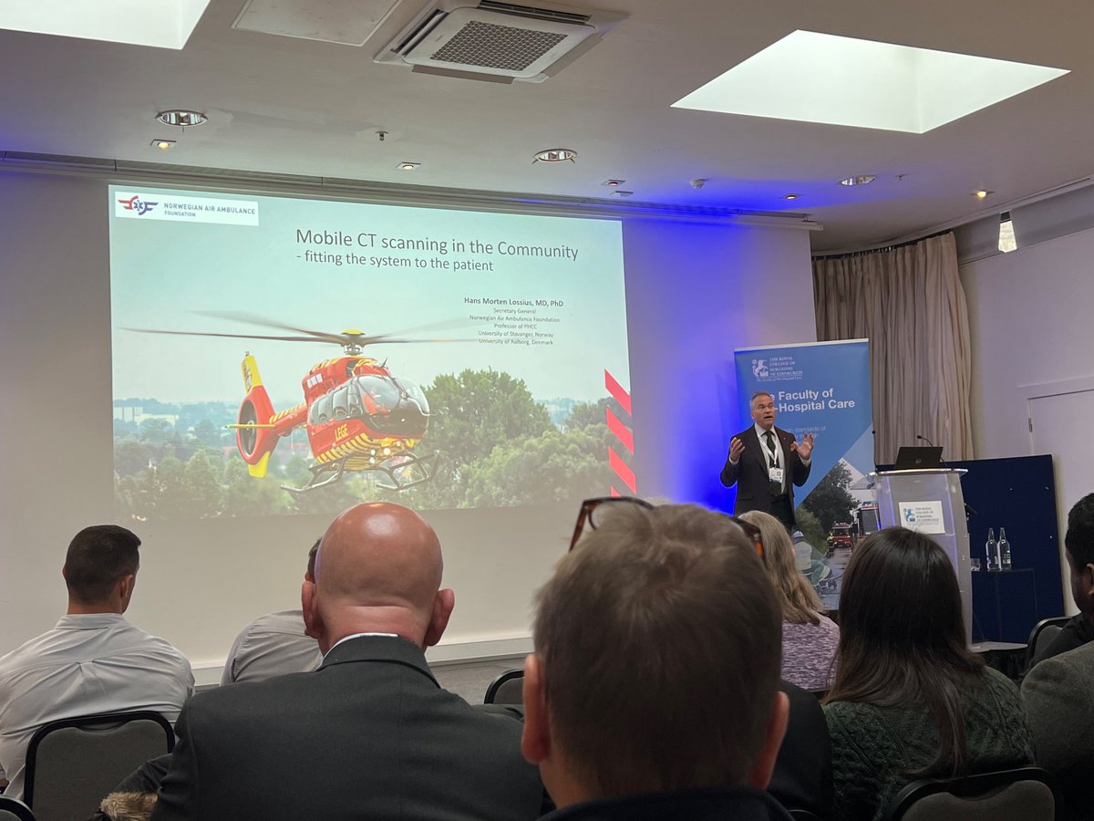 FPHCEd's tweet photo. Professor Hans Morten Lossius Session on ‘Mobile CT scanning in the Community’ discusses how this will provide the right diagnosis and treatment for stroke patients. #FPHC2023 https://t.co/brLzqLByeU
