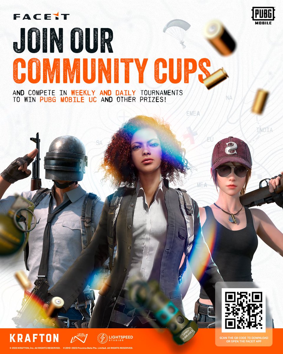FACEIT PUBG MOBILE (@faceitpubgm) on Twitter photo Just a few hours till our <a href="/PUBGMOBILE/">PUBG MOBILE</a> Squad Fall Cup where you can win FACEIT Points to exchange for UC and qualify to the next stage of the tournament!
faceit.com/en/pubgmobile/… Just a few hours till our <a href="/PUBGMOBILE/">PUBG MOBILE</a> Squad Fall Cup where you can win FACEIT Points to exchange for UC and qualify to the next stage of the tournament!
faceit.com/en/pubgmobile/…