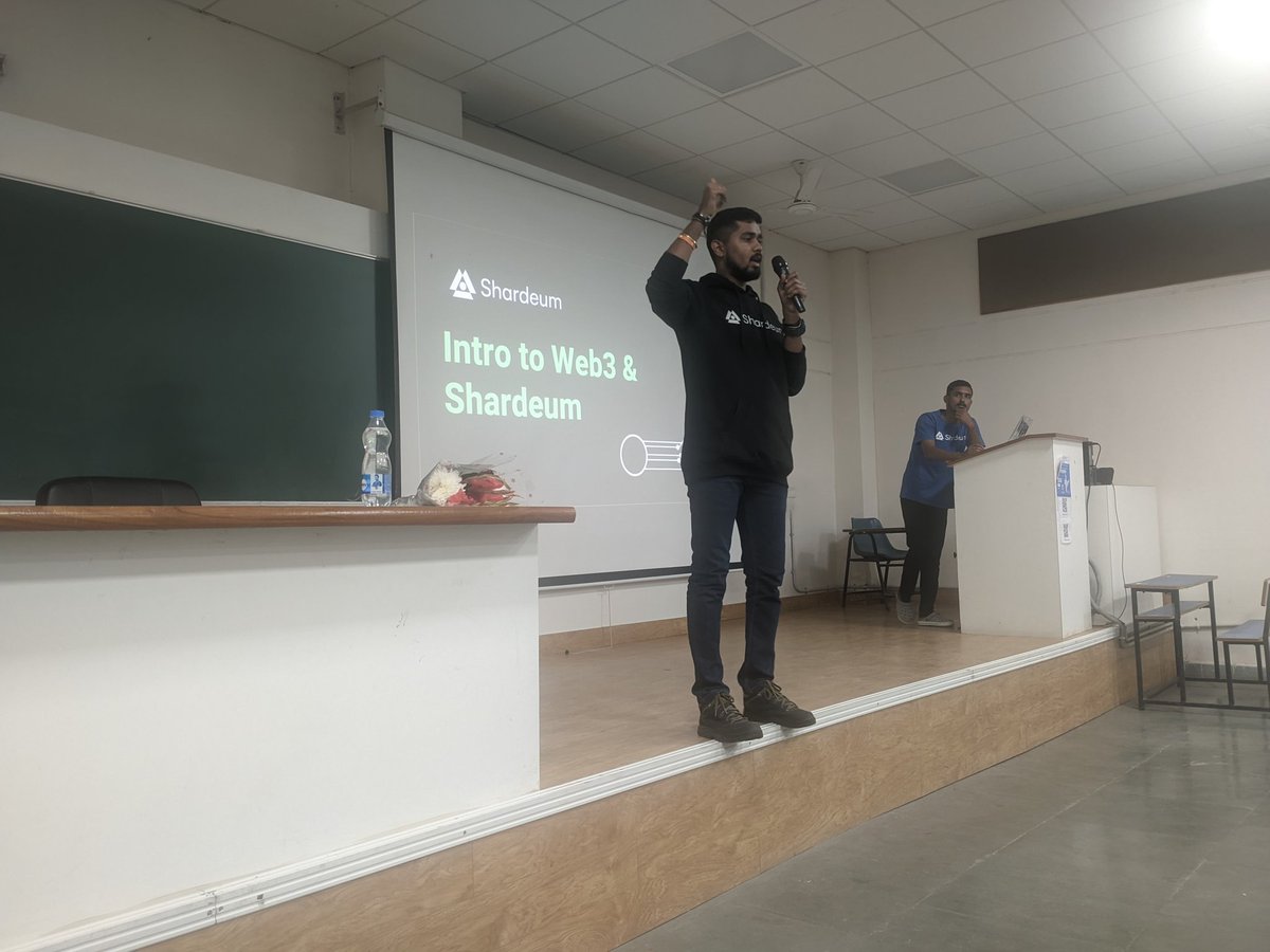 Ankit1_5976's tweet photo. Enjoying @shardeum event @niamt_ranchi ranchi .. great to learn new things in the web3 space.. 🚀 @ShardeumIND
Thanks to @Web3Jh and @TheSuranaverse for this interactive event. https://t.co/frGbF38av0