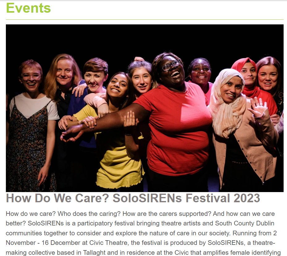 SoloSIRENs (@solosirens) on Twitter photo We are delighted to be featured in the November Arts and Health newsletter!!
<a href="/artsandhealthie/">artsandhealth.ie</a> We are delighted to be featured in the November Arts and Health newsletter!!
<a href="/artsandhealthie/">artsandhealth.ie</a>