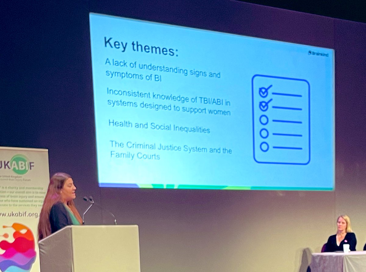 Brain injury in domestic abuse - an under-reported area. New &amp; important work taking place in the UK to explore by <a href="/brainkinduk/">Brainkind</a> Incidence is high - 55% Main causes -
Blows to head
Strangulation  
#UKABIFSummit23