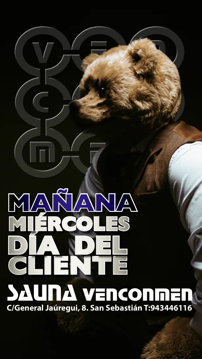 venconmen's tweet photo. 𝕊𝕒𝕦𝕟𝕒 𝕍𝕖𝕟ℂ𝕠𝕟𝕄𝕖𝕟
ʕ•́ᴥ•̀ʔっ♡♂
Hola! Muy buenos días desde la @saunavenconmen ! https://t.co/R4av4cwCgK
venconmen@icloud.com
T:(+34) 943.44.61.16
#gaysauna #beargay #Gaybears #gayguipuzcoa #donosti #euskalgay #paysbasque #iparralde #soduest #navarra #VenConMen https://t.co/bnmupkiOnr