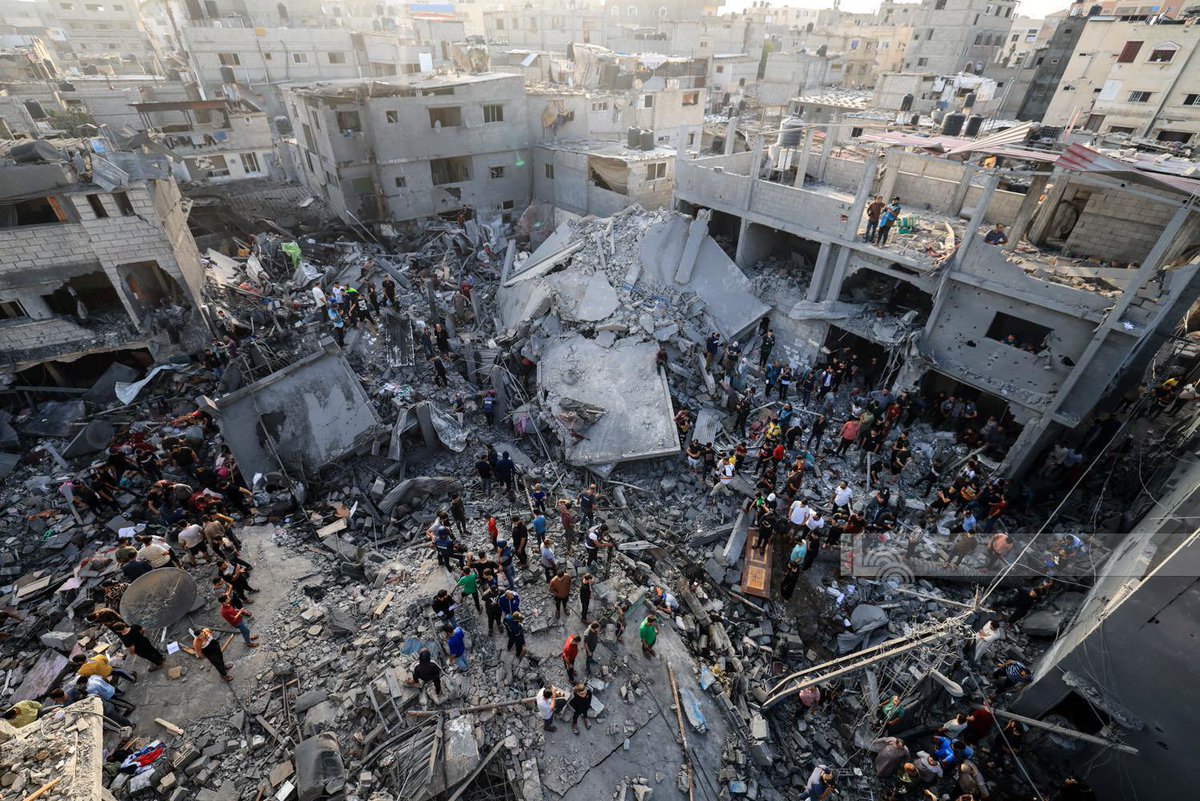 Timesofgaza's tweet photo. The lsraeli aggression on Gaza Strip continues for the 31st consecutive day, November 6th. https://t.co/ycGEy0jUeh