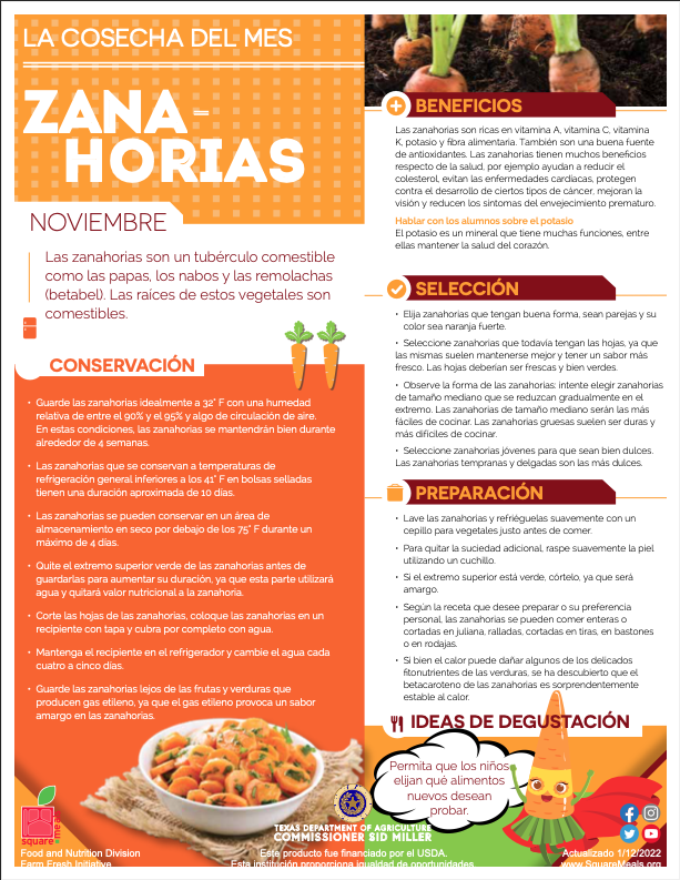 CafeSISD's tweet photo. Our "Harvest of the Month" for November is carrots. Students will be treated to a colorful rainbow carrots on November 17th. #ChildNutrition #ServeNourishEnrich #1TRIBE #SISD #HOTM https://t.co/qS8CcK82Z7