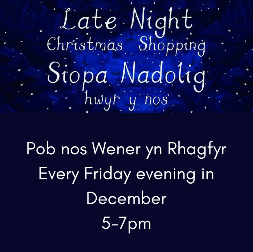 Dates for your diary in #Aberystwyth - late night shopping is creeping up!