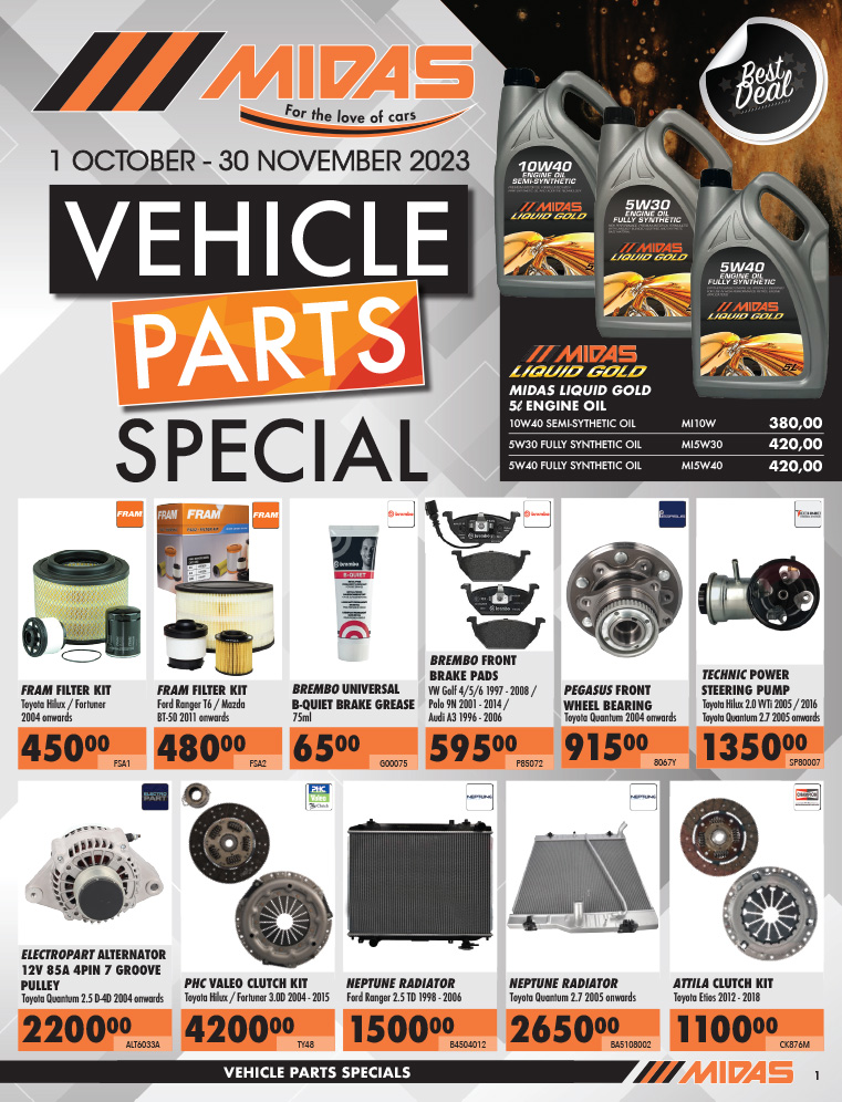 RandburgMidas's tweet photo. Don't miss out on the chance to SAVE BIG with our VEHICLE PARTS PROMOTION, happening from 01 October to 30 November 2023! 🚗💥 https://t.co/raGGWVCq4s

#AutoPartsPromo #LimitedTimeOffer #GreatDeals #VehicleMaintenance https://t.co/zimxddQeWM