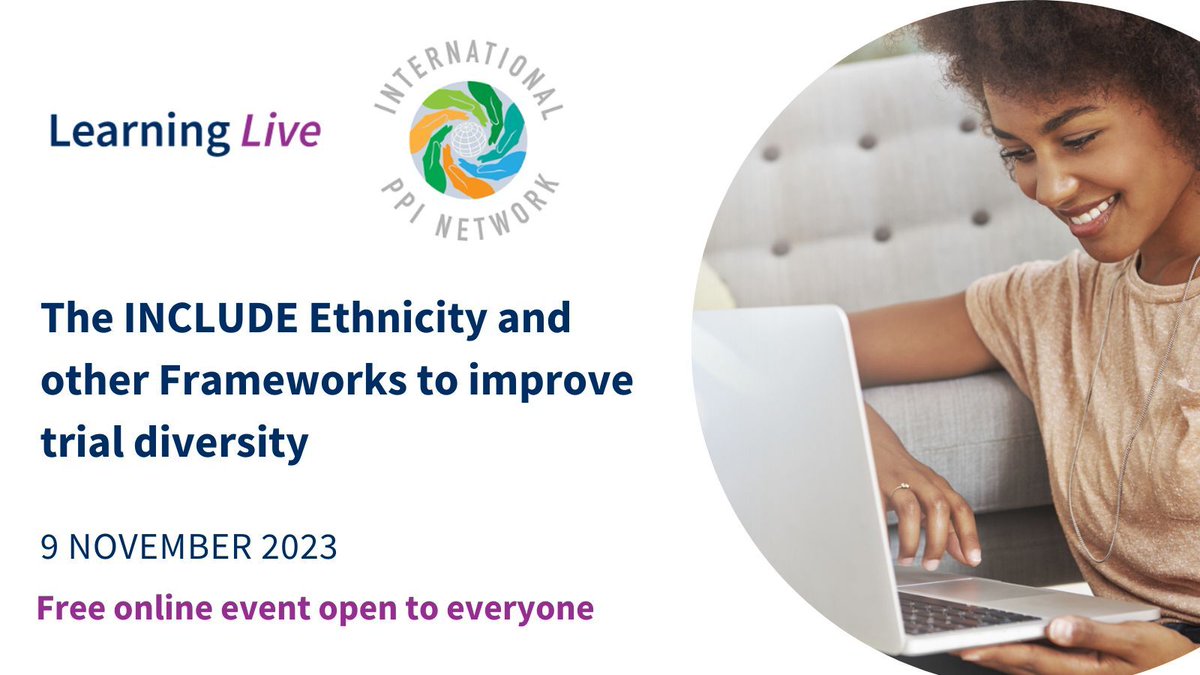 This week! 📅 Join us for a #cochranelearninglive webinar from the @GlobalPPINet series. Hear from @shauntreweek & Makeida Stubbs about the INCLUDE ethnicity & other frameworks to improve trial diversity. Registration freely open to all buff.ly/3RICybW