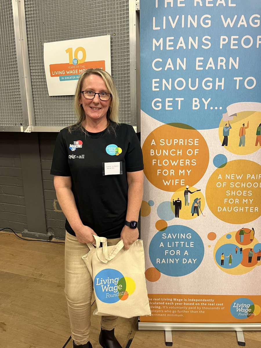 Jo from @Oneand_All shared why the real Living Wage matters to her 'I’m the main breadwinner in my family as my husband is disabled and it’s made such an impact. It means we can save up and do things and if my washing machine breaks I can get it fixed.”