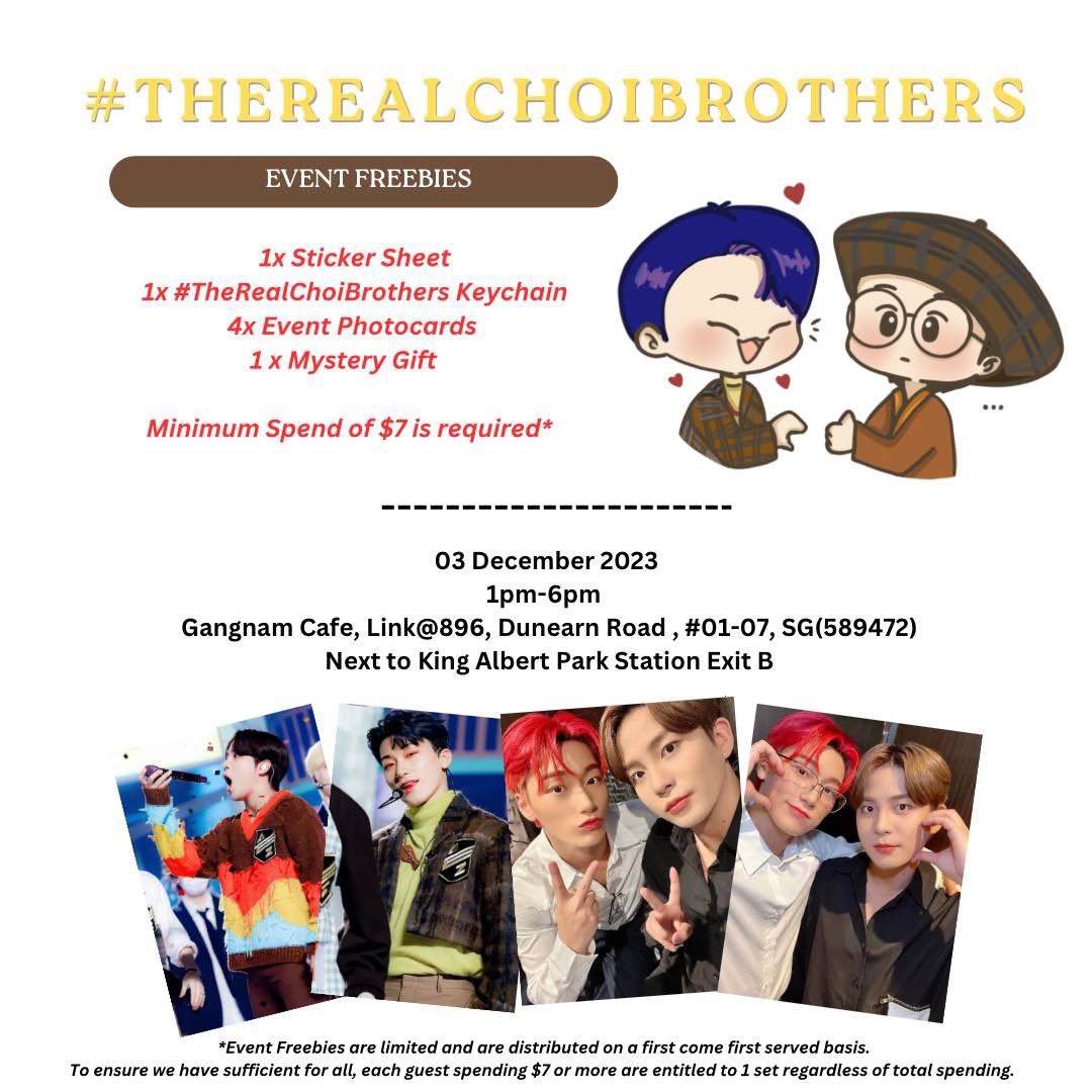 Eventfreebies Revealing the event freebies π #TheRealChoiBrothers