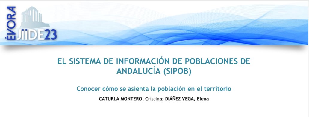 IECA_Andalucia's tweet photo. 🗣️Os recordamos que hoy a las 17:00 Cristina Caturla,Jefa Sº Producción Cartográfica de @IECA_Andalucia, presentará el Sistema de Información de Poblaciones de Andalucía #SIPOB en las XIV Jornadas Ibéricas de Infraestructuras de Datos Espaciales #JIIDE2023
https://t.co/cLYffc8KJx https://t.co/EjwaFRIZCR