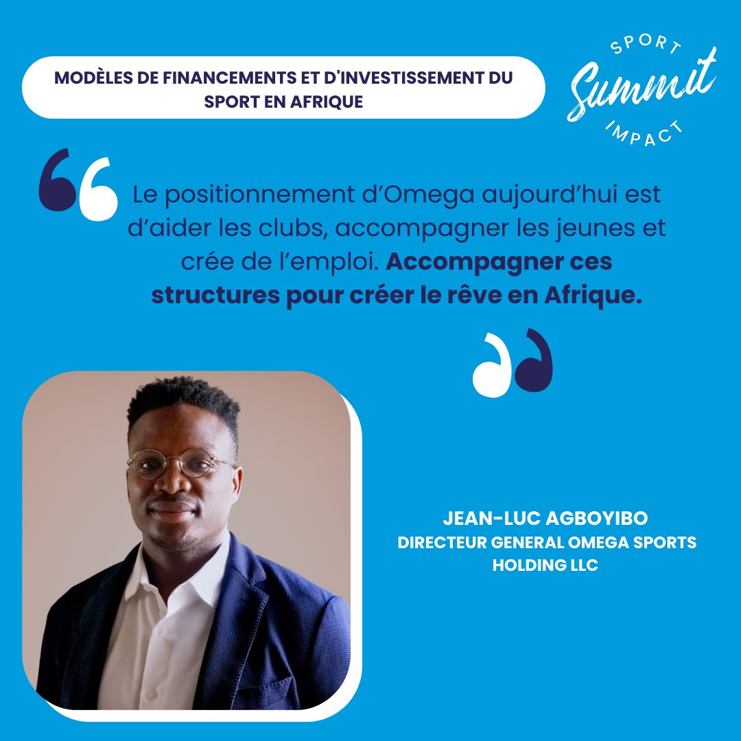🗣️ <a href="/jlk_agbo/">Jean-Luc Agboyibo</a> (<a href="/OmegaSportsHldg/">Omega Sports Holding</a>)

#sportimpact #sportimpactsummit