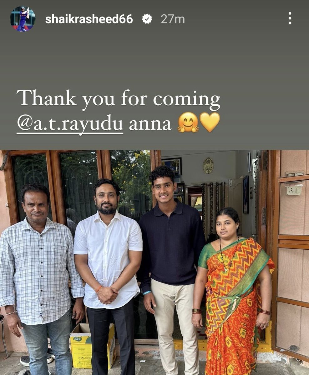 Rayudu meets our talented youngster Shaik Rasheed. Telugu Superkings 🔥💛..!! Also, @RayuduAmbati looking super fit 💥. #Rayudu | #Whistlepodu | #Superkings