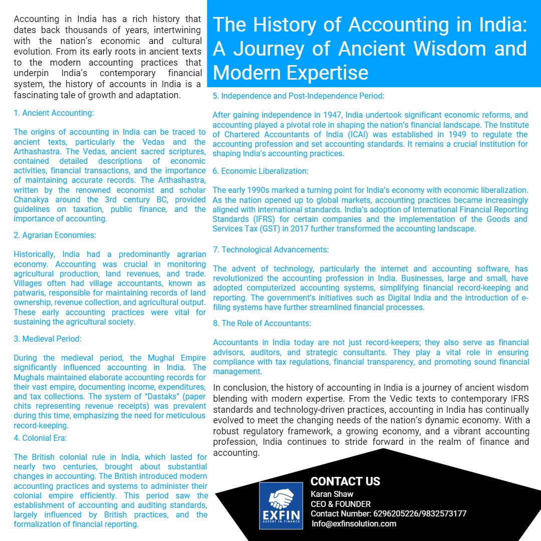 exfin_solution's tweet photo. The history of Accounts in India !! #GST #GoodsAndServicesTax #Taxation #TaxCompliance #GSTIndia #GSTReturn #GSTRegistration #IndirectTax #TaxFiling #GSTUpdates #Exfin #ExfinSolution #ESPL #Finance #Investing #StockMarket #FinancialFreedom #MoneyManagement #PersonalFinance https://t.co/dpTMaupX74