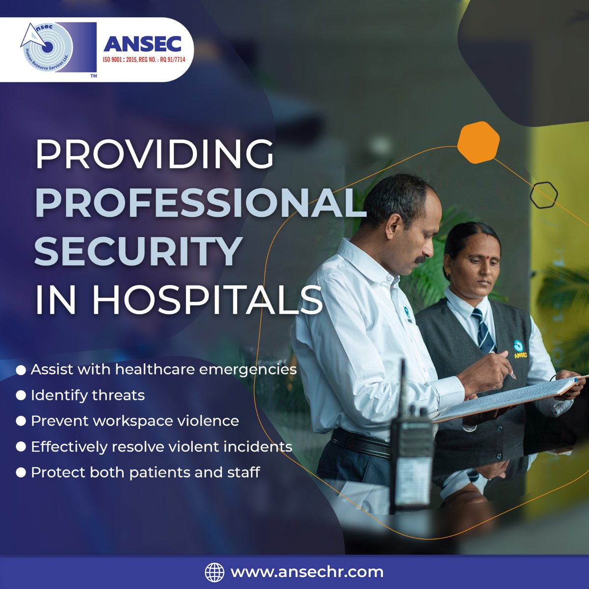AnsecHuman's tweet image. Healthcare Heroes, Rest Assured: Ansec's Watchful Eye is Here
.
.
.
.
.
.
#security #security #securityguard #securityguardservices #securitycompany #fyp #icc #ICCWorldCup #healthcare #hospitals