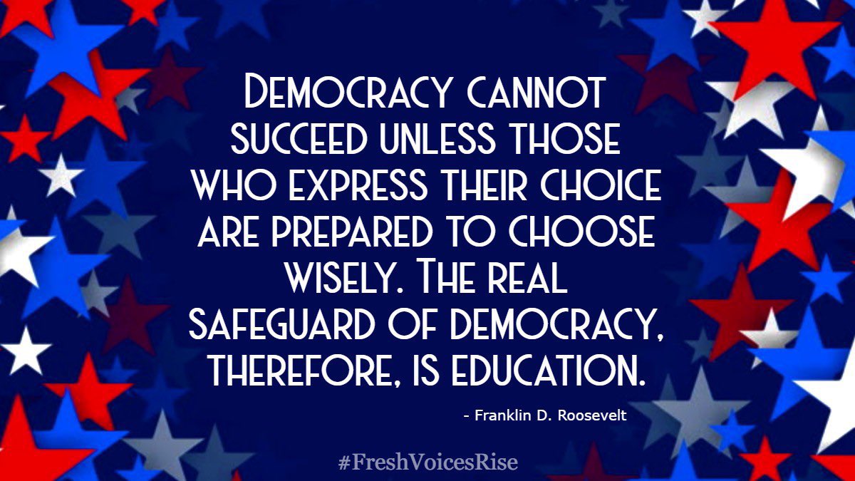 #ResistanceUnited #DemsAct #Dems4USA Democrats support teachers & public schools. Republicans want to destroy public schools & force children into white Nationalist Christian schools for indoctrination. Being informed, reading, & learning American History are critical for an…