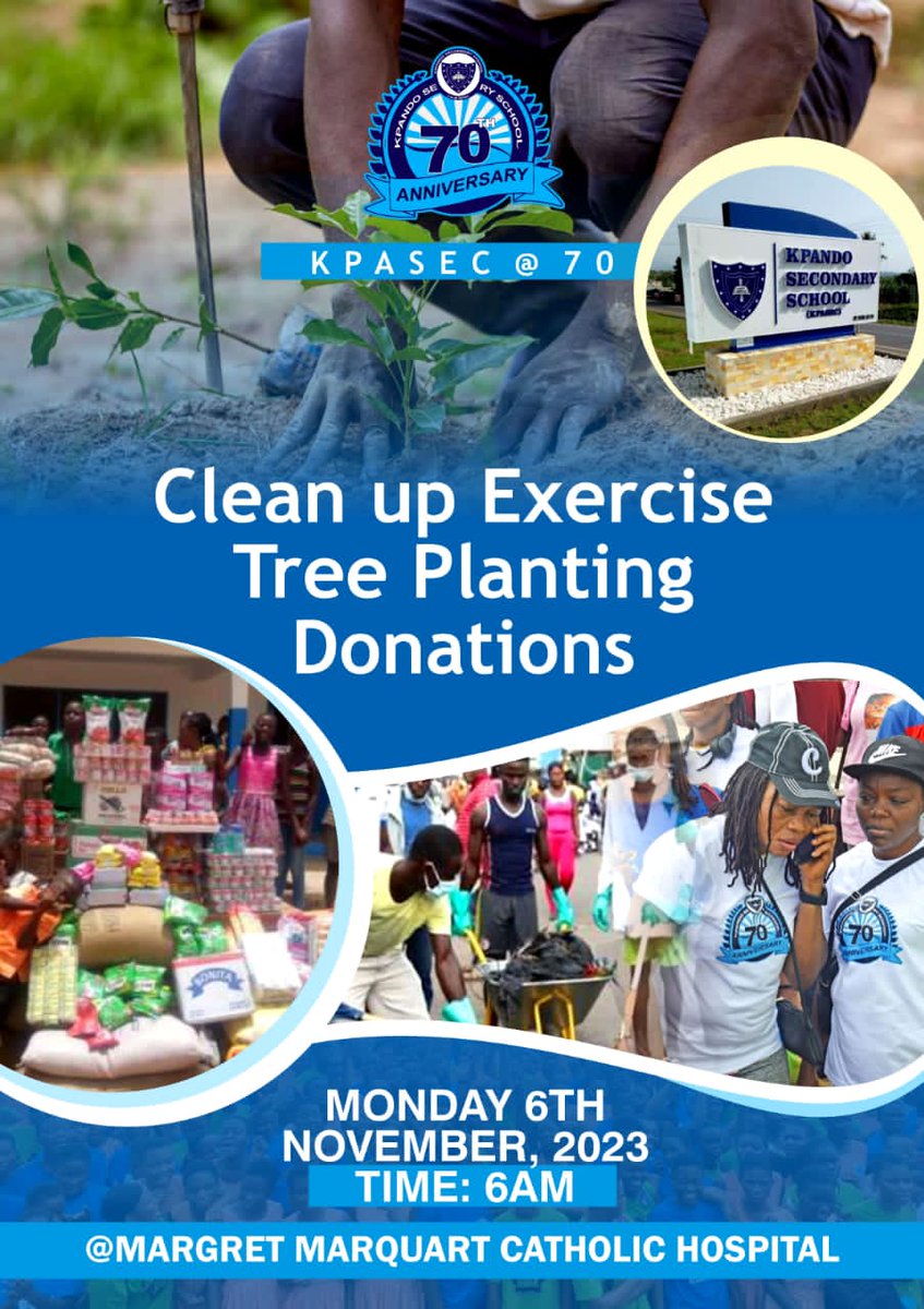 kosaglobal's tweet photo. #KPASEC@70 
Anniversary Day 1:
1. Cleanup Exercise 
2. Tree Planting 
3. Donations at Margaret Marquart Hospital https://t.co/1qumO7YJvp