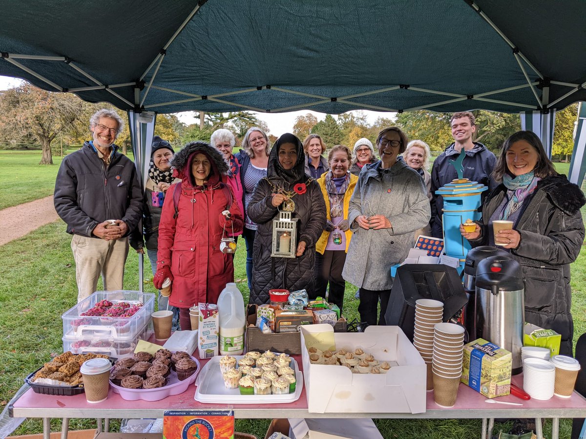 On Sunday, a rainbow appeared as Councillor Lubna Arshad, the Lord Mayor of Oxford, participated in our Covid Memorial Event, where we unveiled a new bench and tree 🌳 
Together we planted bulbs in honour of specific individuals, crafted lanterns, and listened to speeches.